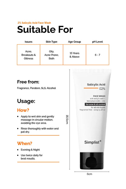 Salicylic Acid 2% Face Wash